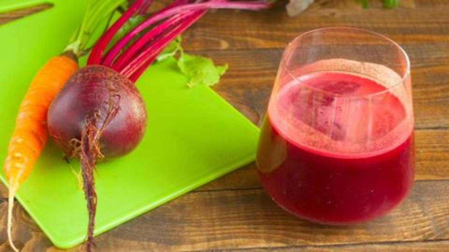 Carrot and Beetroot juice: For kicking out impurities, improving skin-tone Carrot and Beetroot juice: For kicking out impurities, improving skin-tone