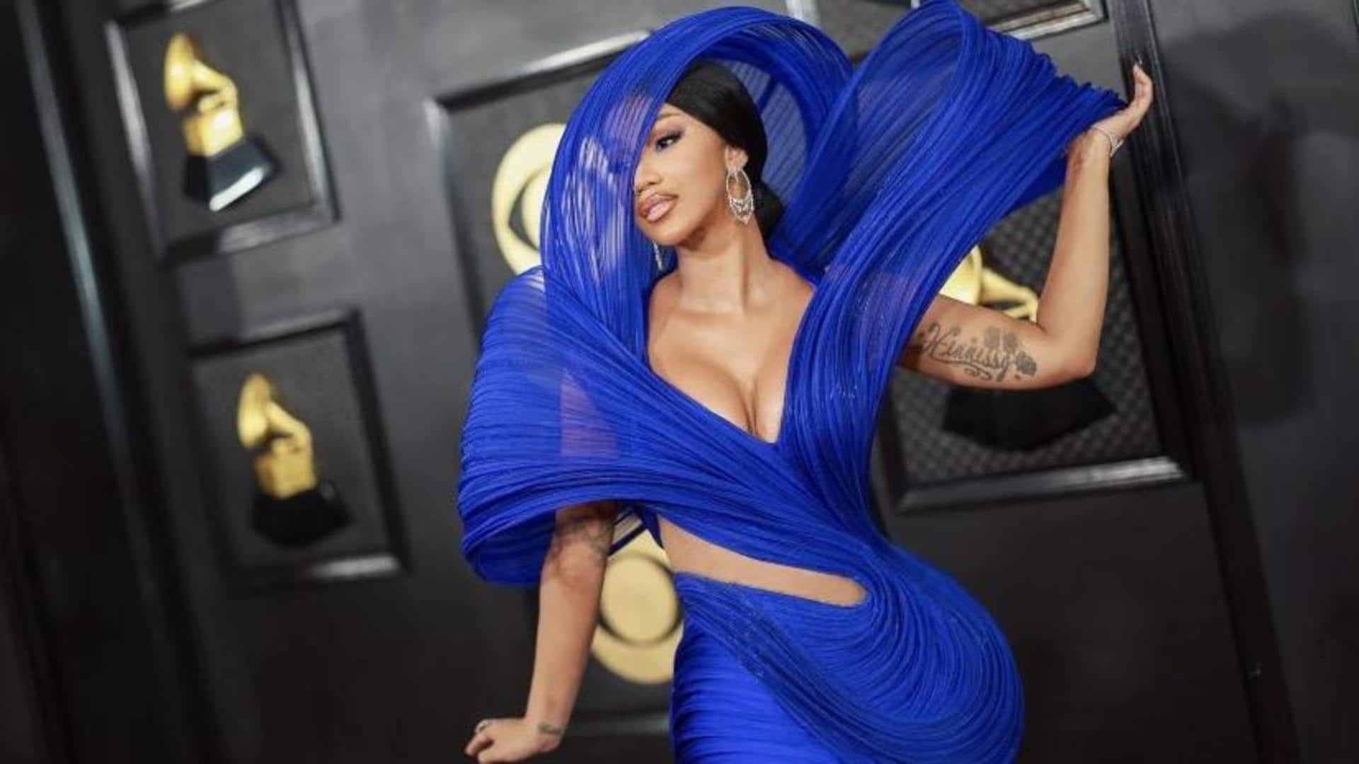Grammy Awards: Cardi B dons Gaurav Gupta's zingy blue gown