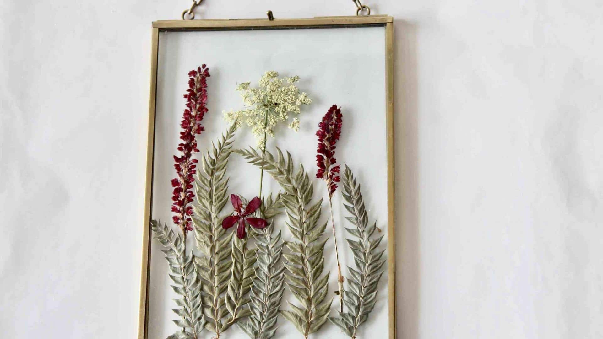 How to create pressed flower wall art