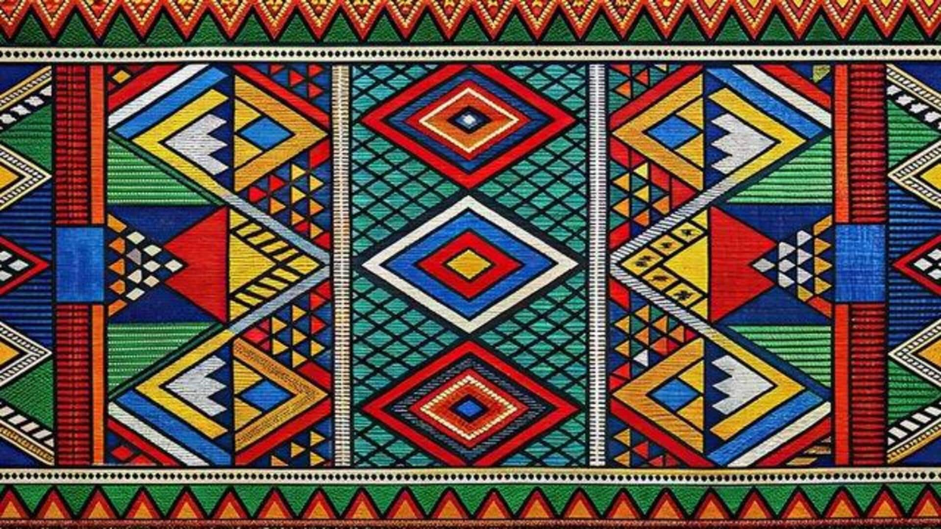 Create unique decor with hand-painted Ndebele tiles