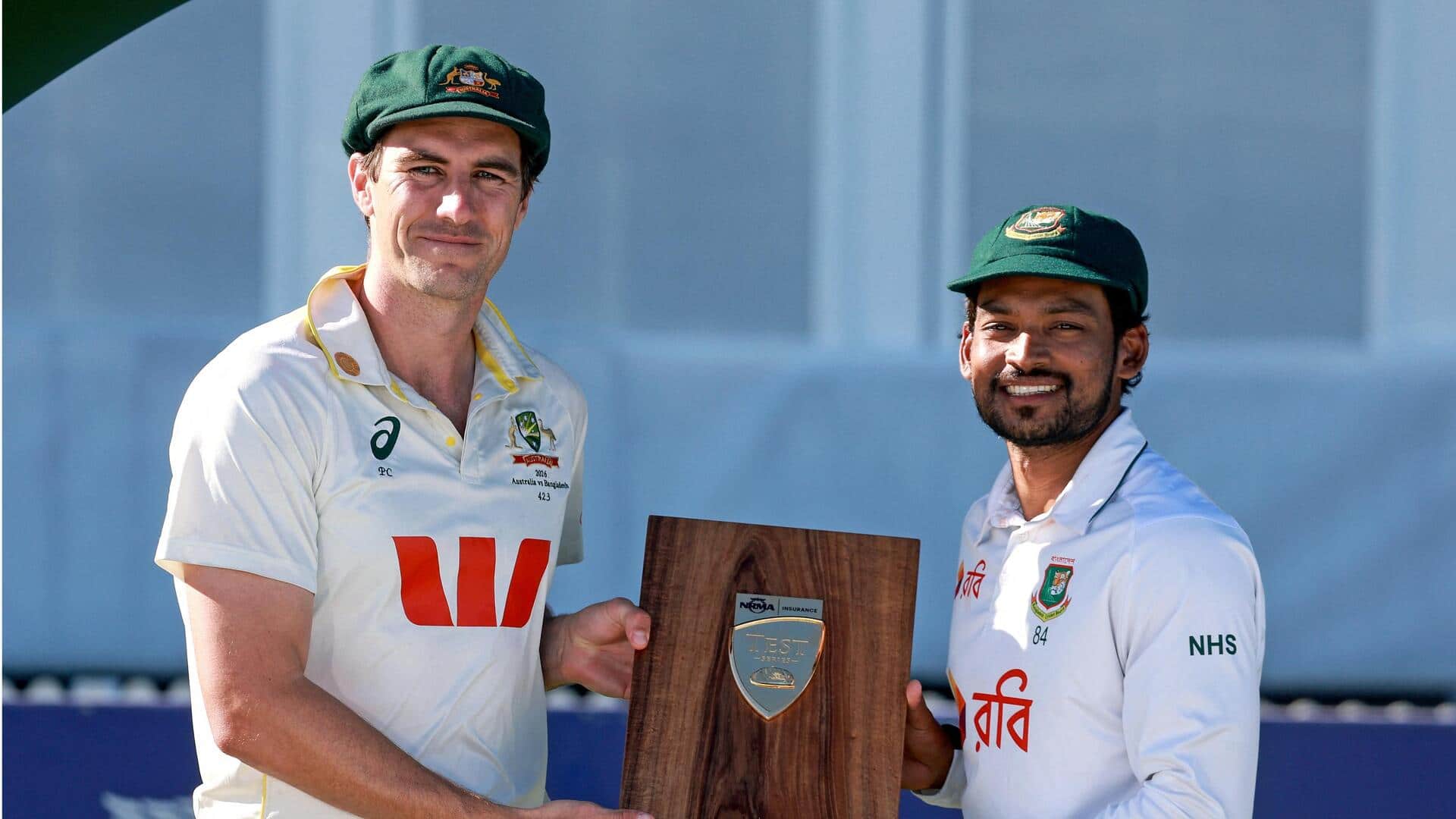 Pat Cummins and Nathan Lyon claim three-fers versus Bangladesh: Stats