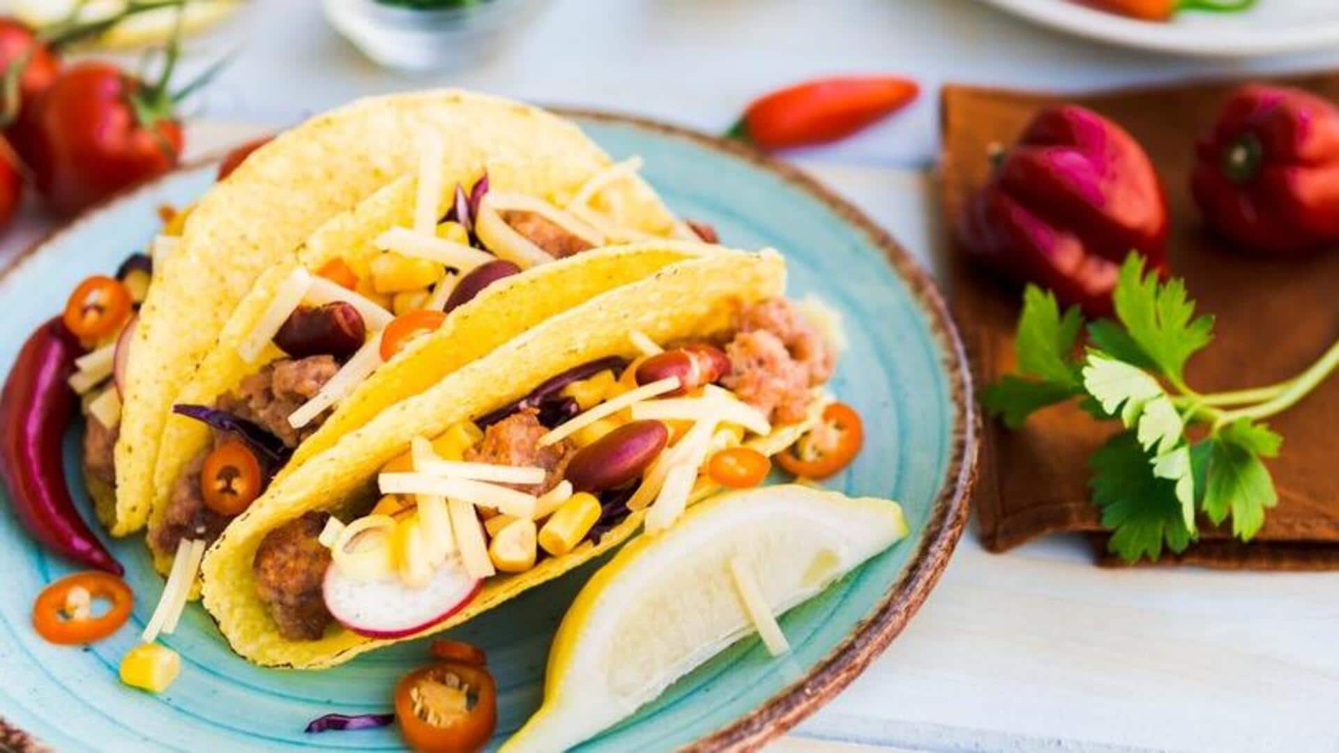 Try this Mexican bean taco recipe for a flavorsome day