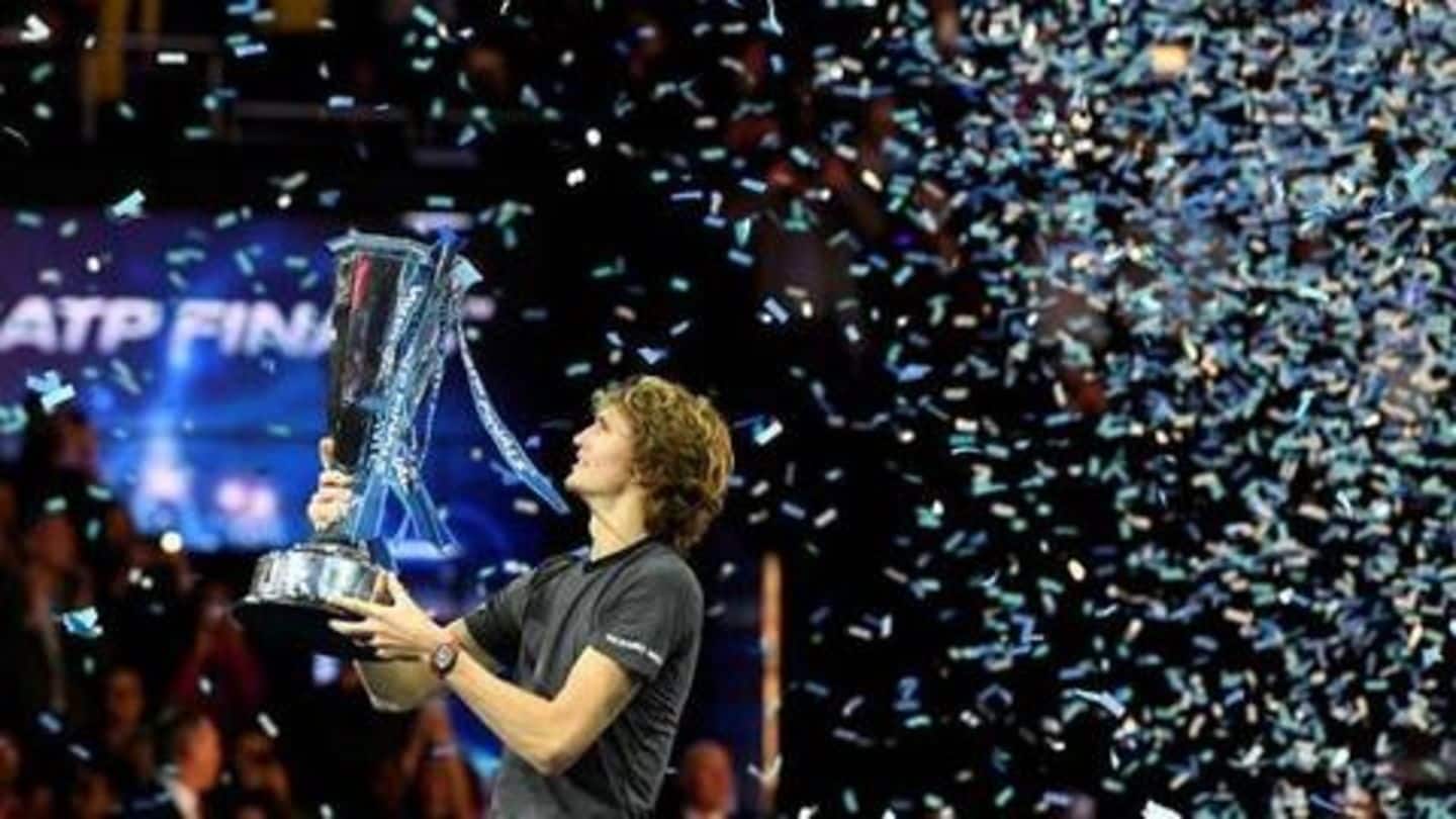 Zverev beats in-form Djokovic to grab first ATP Finals title