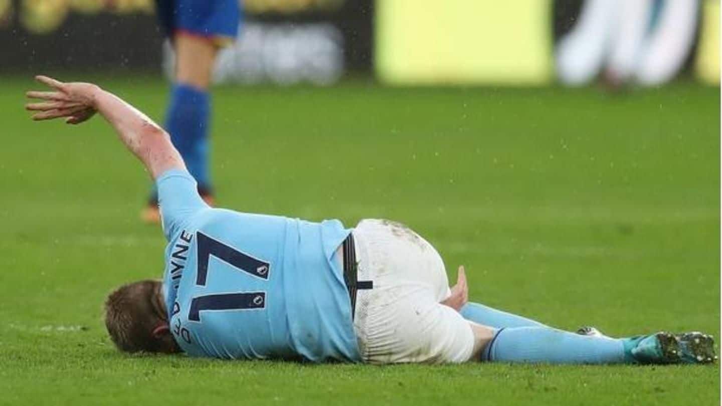 Kevin De Bruyne injured, might be out for three months