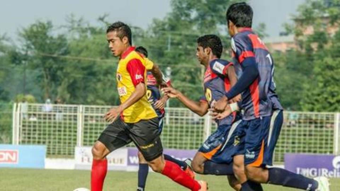 Who are the top five Indian players in the I-League?