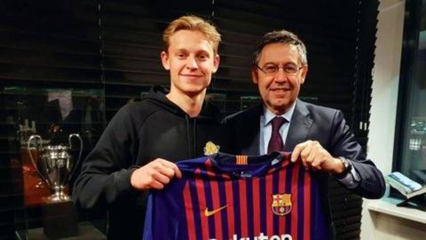 Barcelona have also signed Frenkie de Jong from Ajax Barcelona have also signed Frenkie de Jong from Ajax