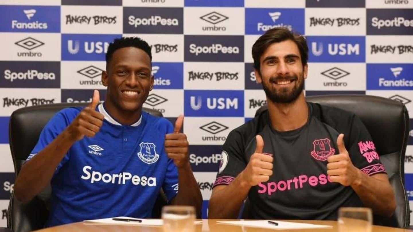 Yerry Mina and Andre Gomes join Everton from Barcelona