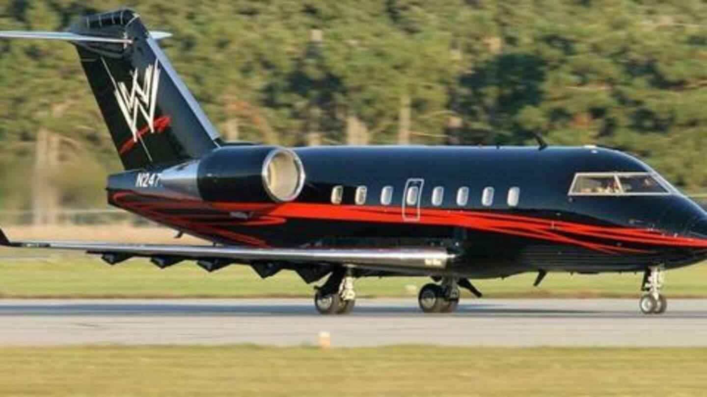 McMahon's private corporate jet McMahon's private corporate jet