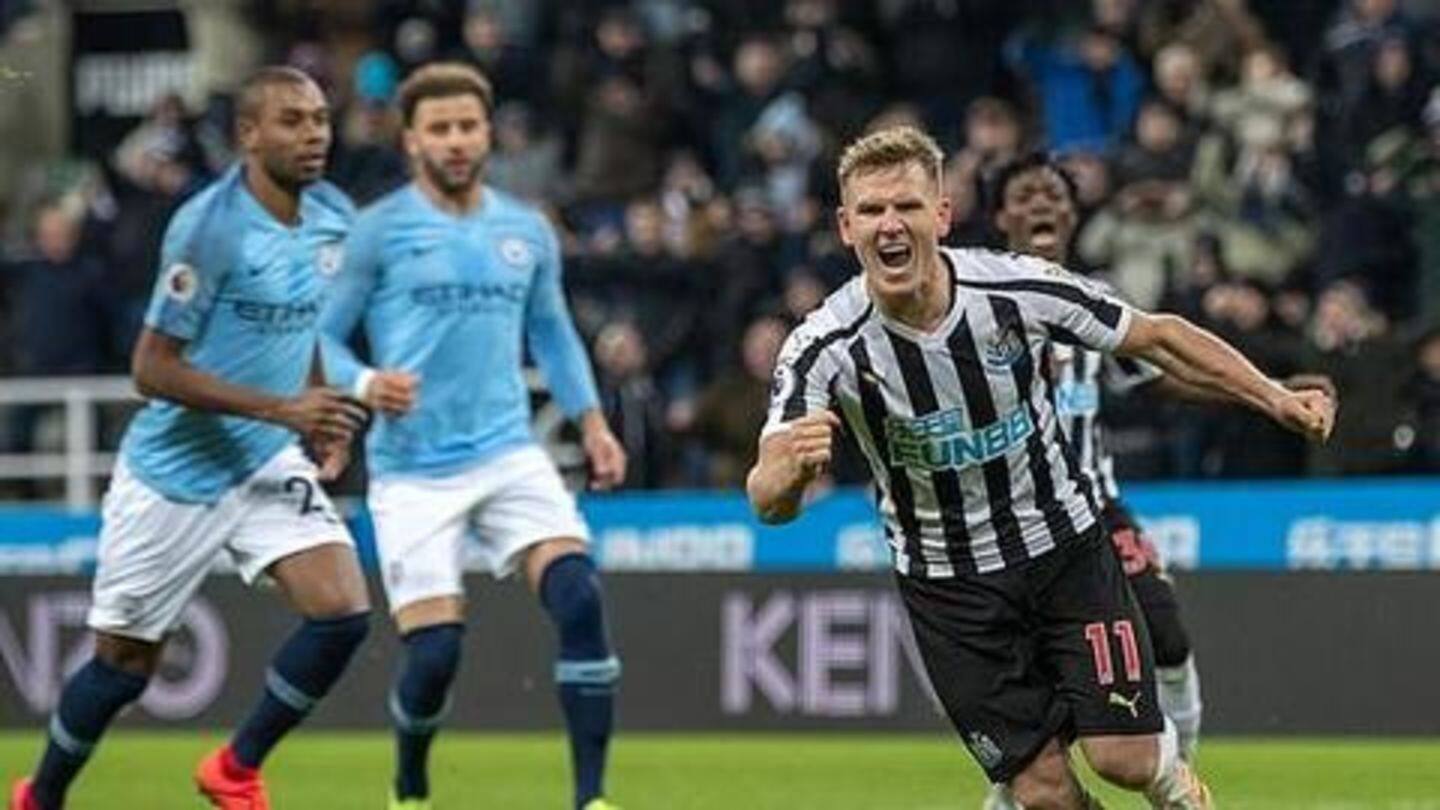Defending champions City lost to 14th placed Newcastle United Defending champions City lost to 14th placed Newcastle United