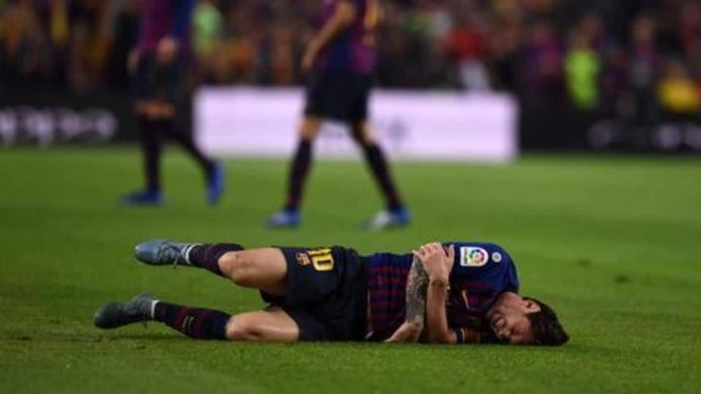 Leo Messi has been ruled out for three weeks Leo Messi has been ruled out for three weeks