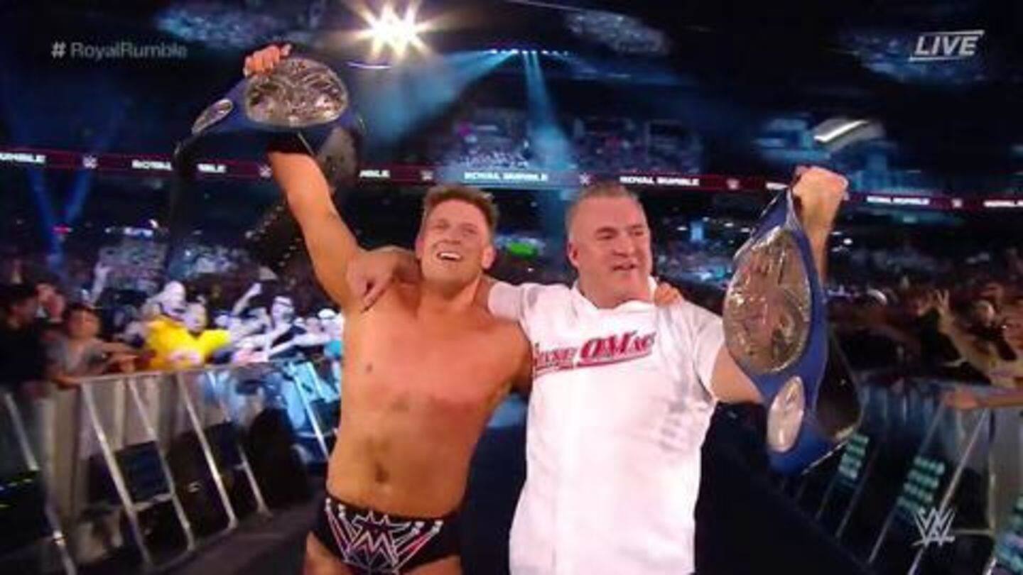 The Bar faced Miz and Shane-O-Mac for SmackDown's tag-team championship The Bar faced Miz and Shane-O-Mac for SmackDown's tag-team championship