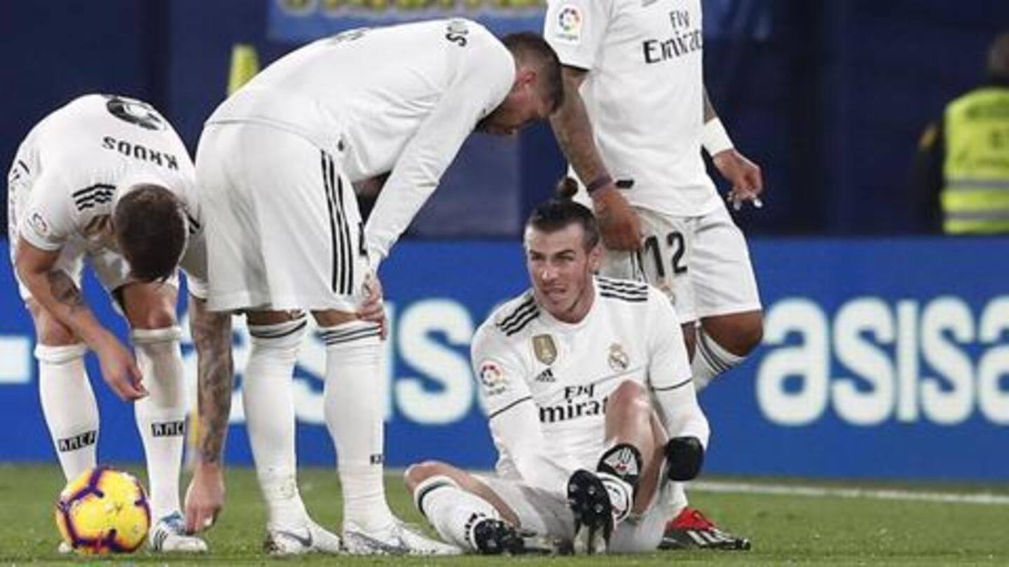 Problems for Real Madrid as Gareth Bale injured again