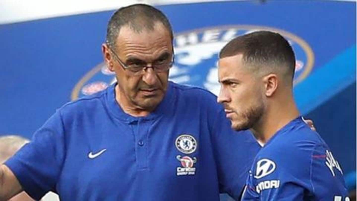 What did Sarri say about Hazard's contract?