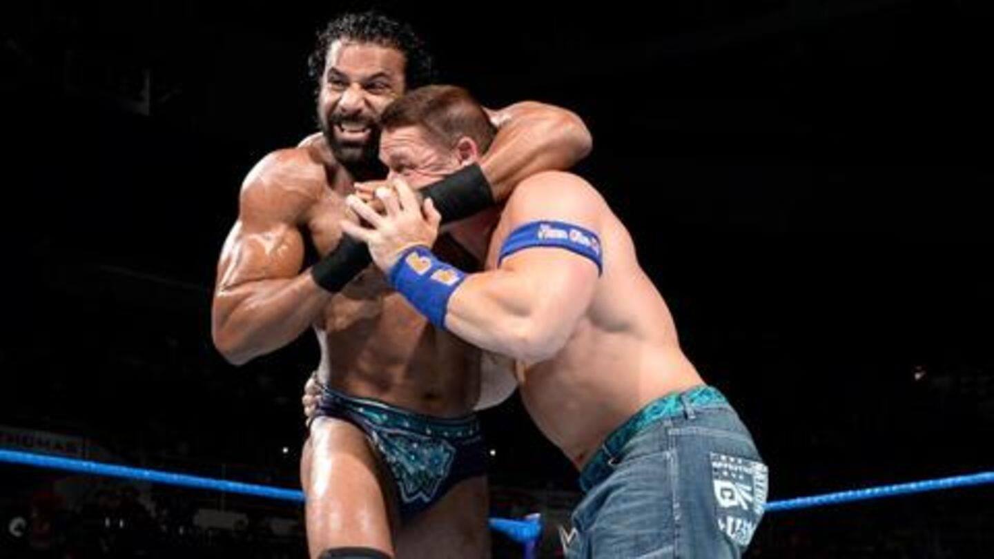 Jinder Mahal has a bone to pick with John Cena Jinder Mahal has a bone to pick with John Cena