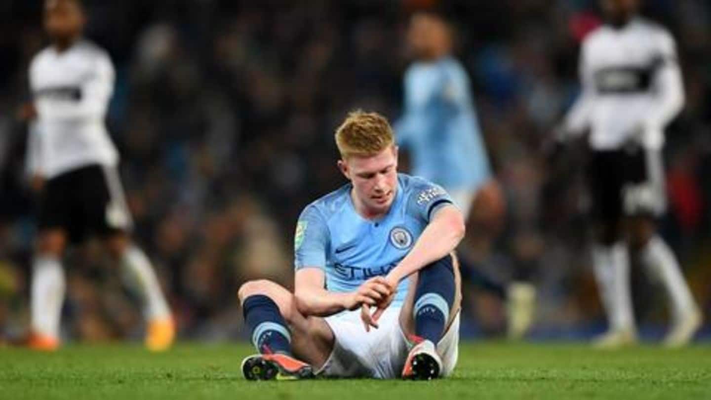 City star Kevin De Bruyne ruled out for six weeks