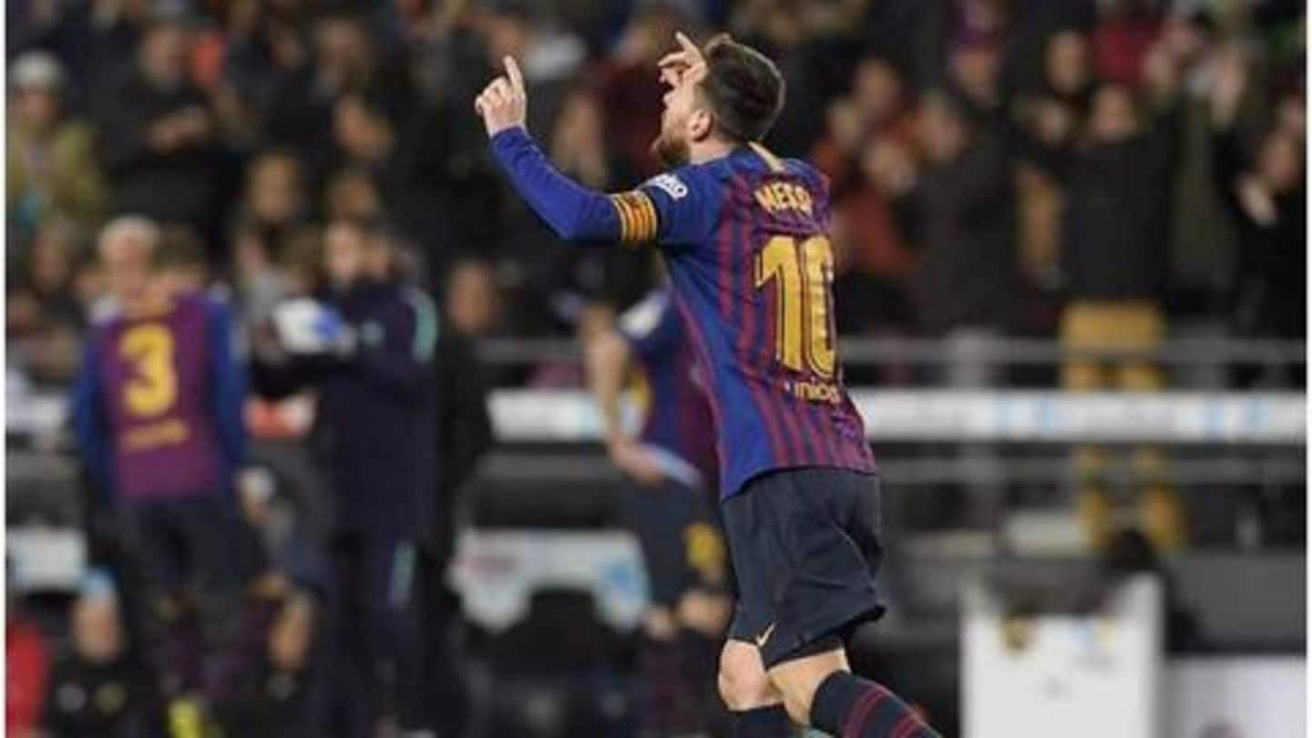 Lionel Messi rescues Barcelona from defeat with a brace