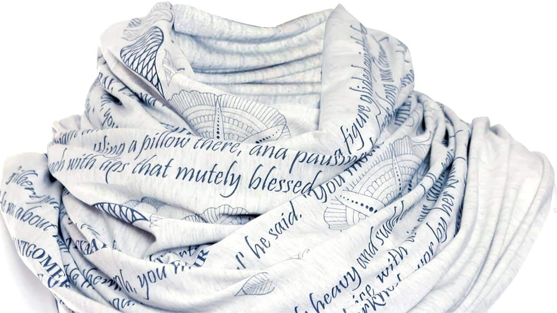 Literary scarves are awesome, and you must try them