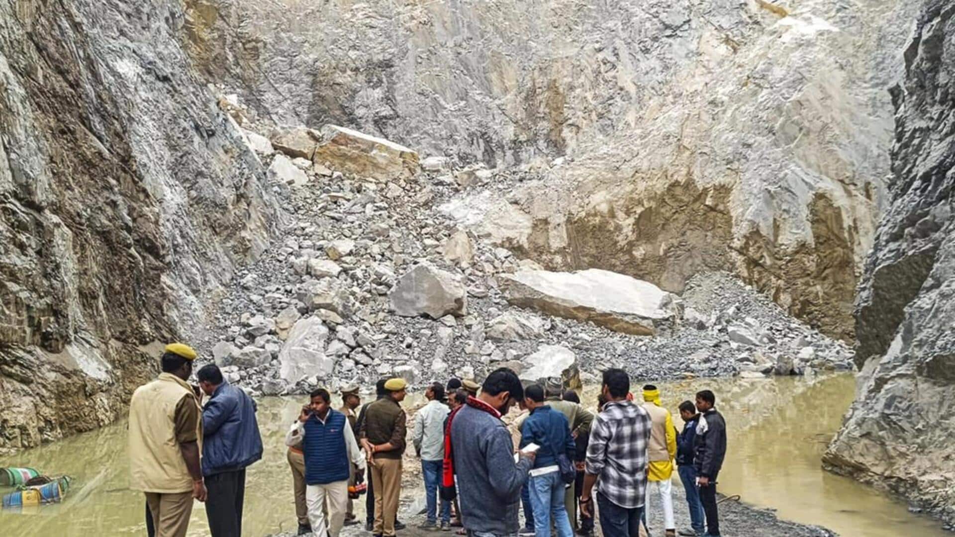 Sonbhadra stone mine collapse: 1 dead, 15 feared trapped