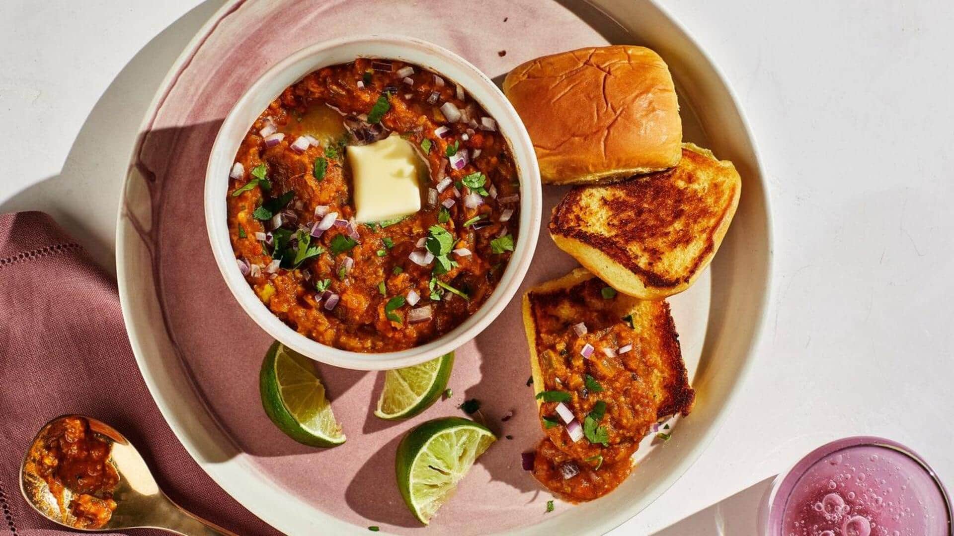 Craving some pav bhaji today? Try this recipe at home