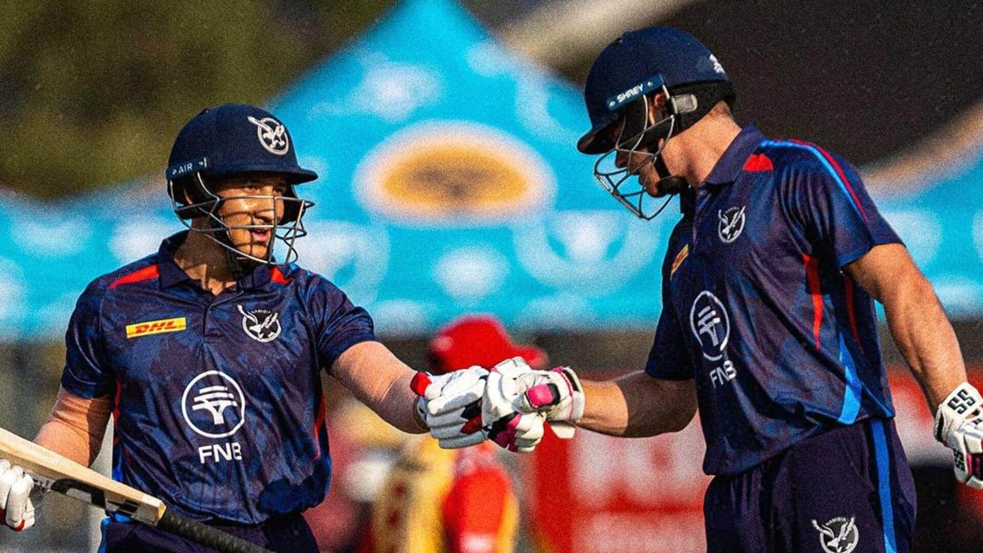 Namibia's Volschenk, Green script T20I records with century partnership: Details 