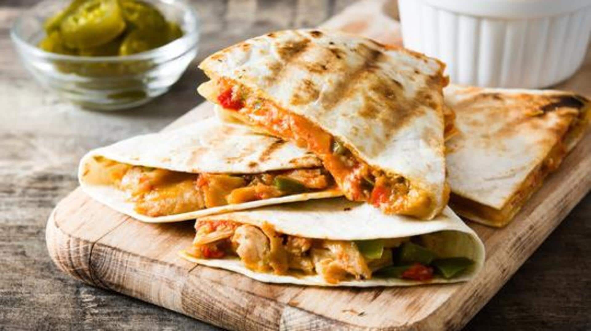 Quick fix: Orange and peanut butter quesadilla