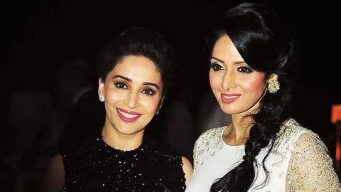 Daughter Janhvi was grateful to Madhuri for taking Sridevi's place Daughter Janhvi was grateful to Madhuri for taking Sridevi's place