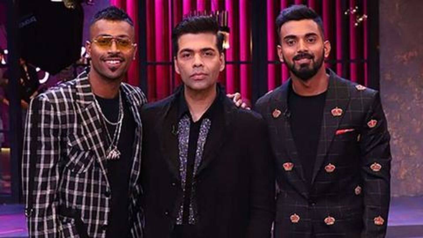 Karan Johar feels "responsible" for Hardik Pandya, KL Rahul controversy