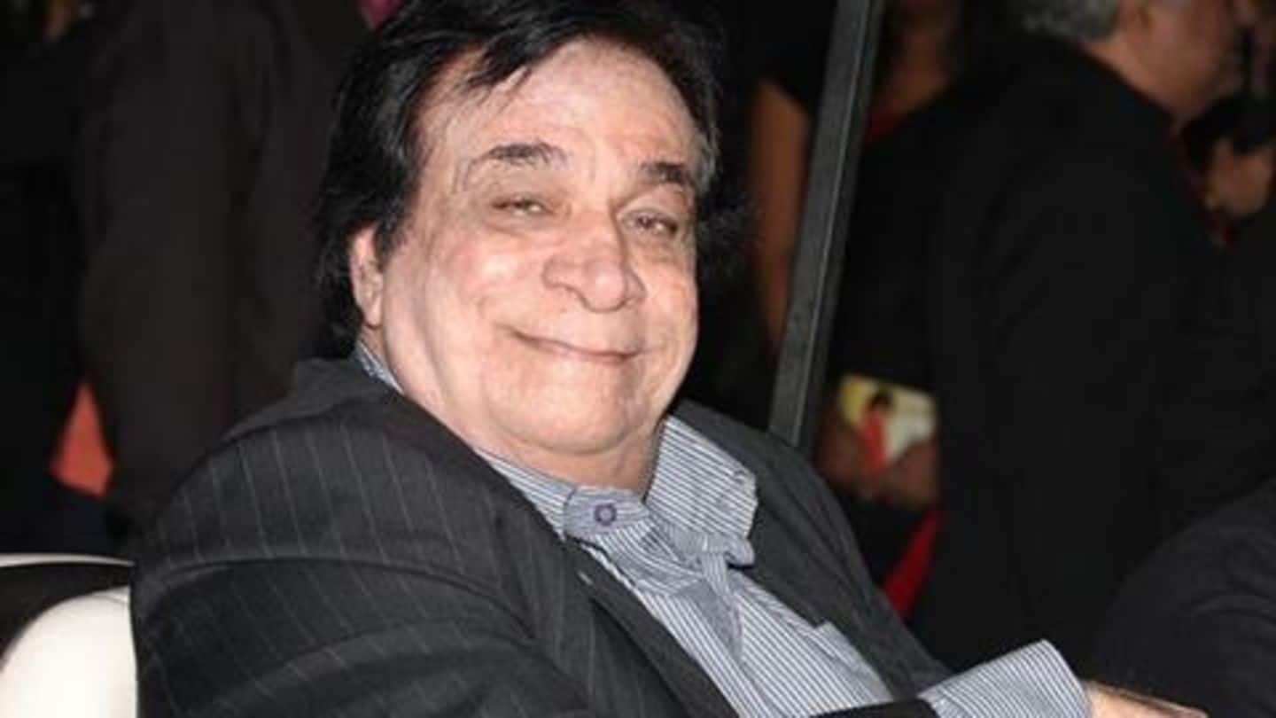 Kader Khan passes away. Thank you for the laughs, sir!