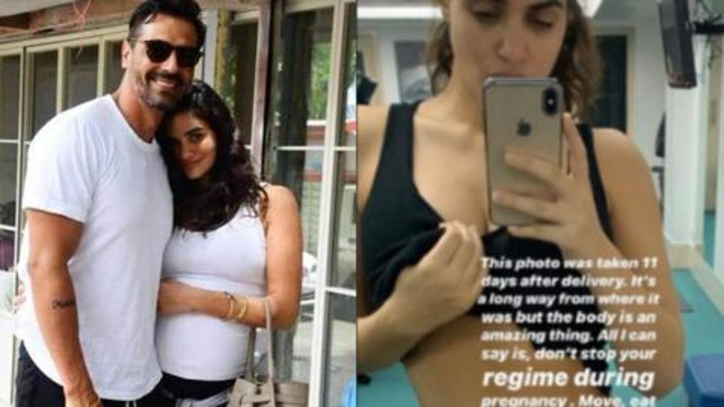 Just 11 days post-delivery, Arjun Rampal's girlfriend's transformation is stunning