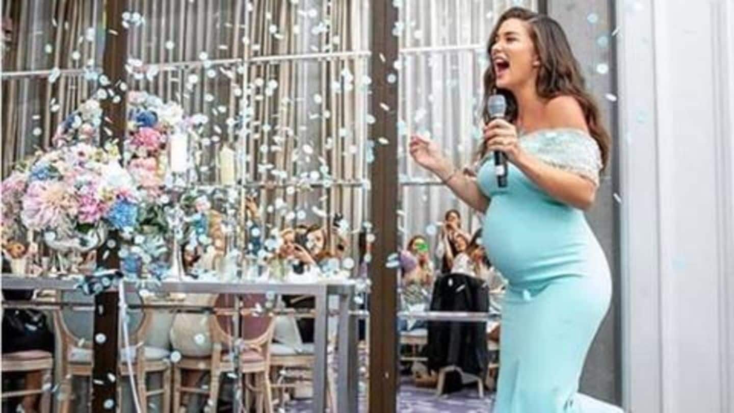 During baby shower, Amy had dropped hints about baby's gender During baby shower, Amy had dropped hints about baby's gender