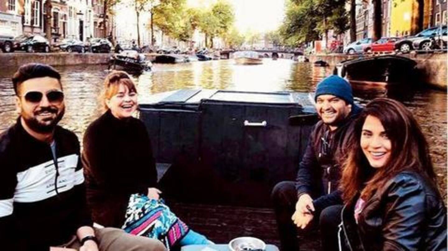 Kapil and Ginni enjoy boat ride in Amsterdam with friends Kapil and Ginni enjoy boat ride in Amsterdam with friends