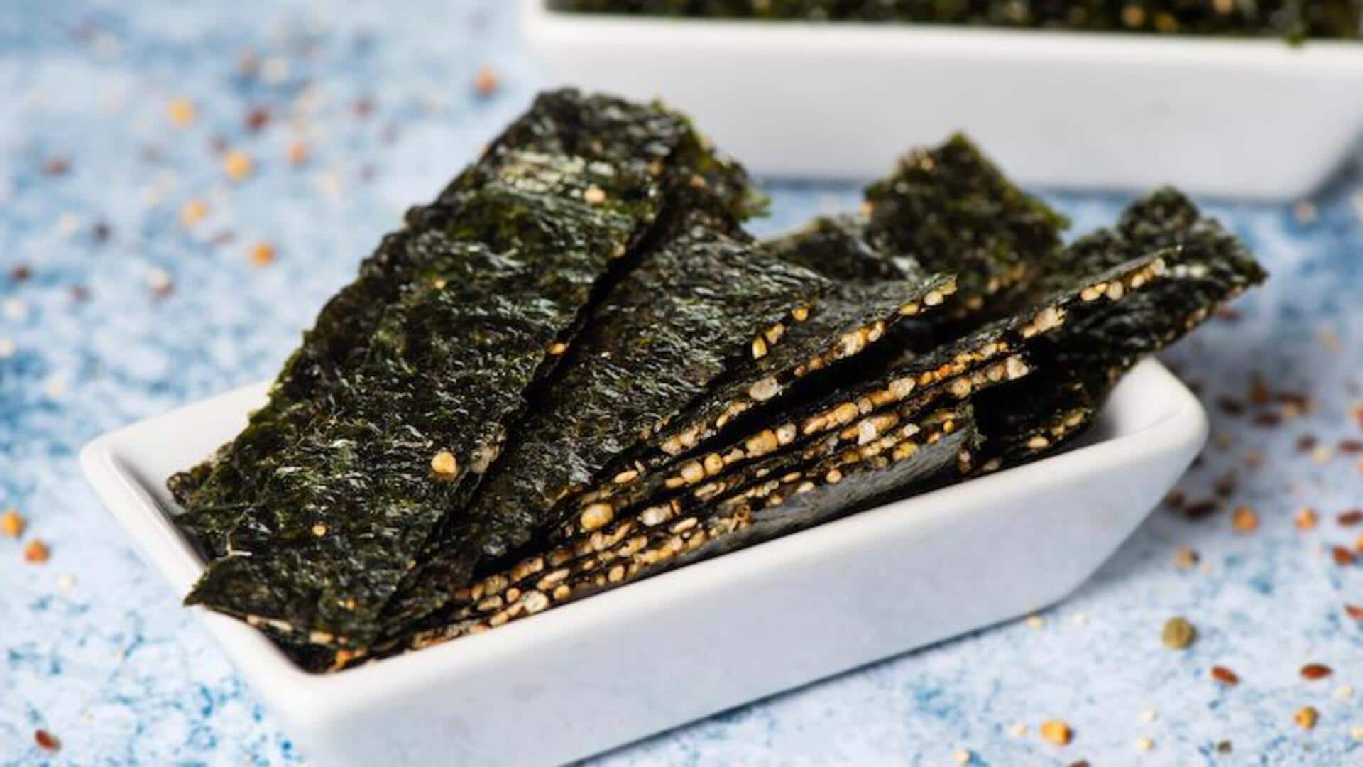 Skip the popcorn; instead eat roasted seaweed Skip the popcorn; instead eat roasted seaweed