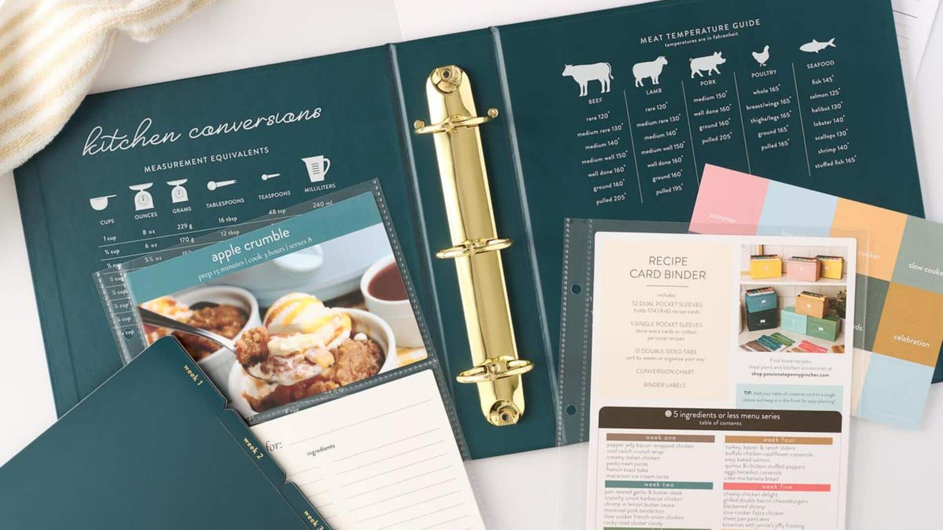 How can a personal recipe binder help in self-care