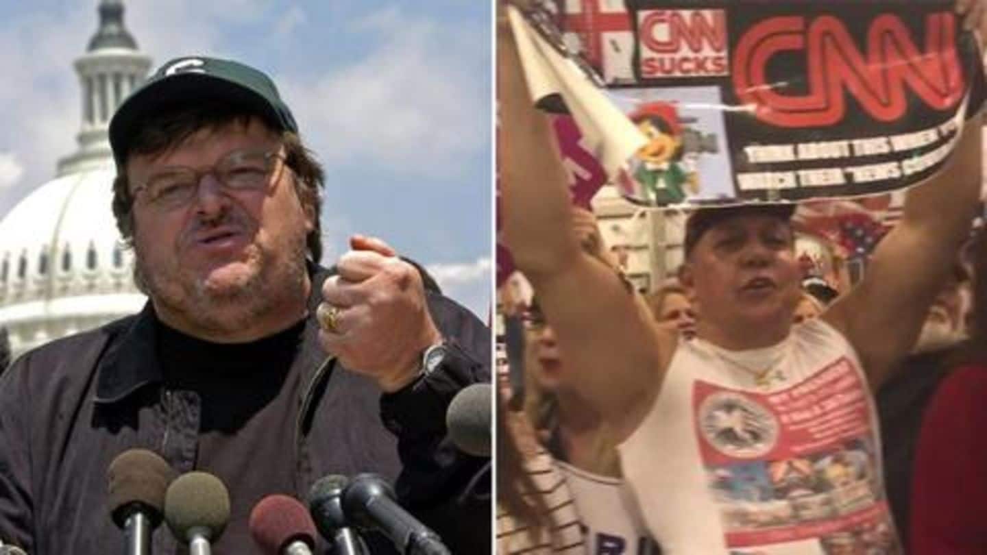 Michael Moore shares footage of mail-bomb suspect at Trump's rally