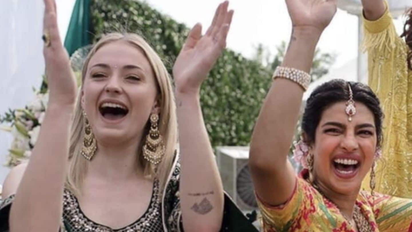 Sophie Turner dazzles fans in a traditional emerald-hued lehenga