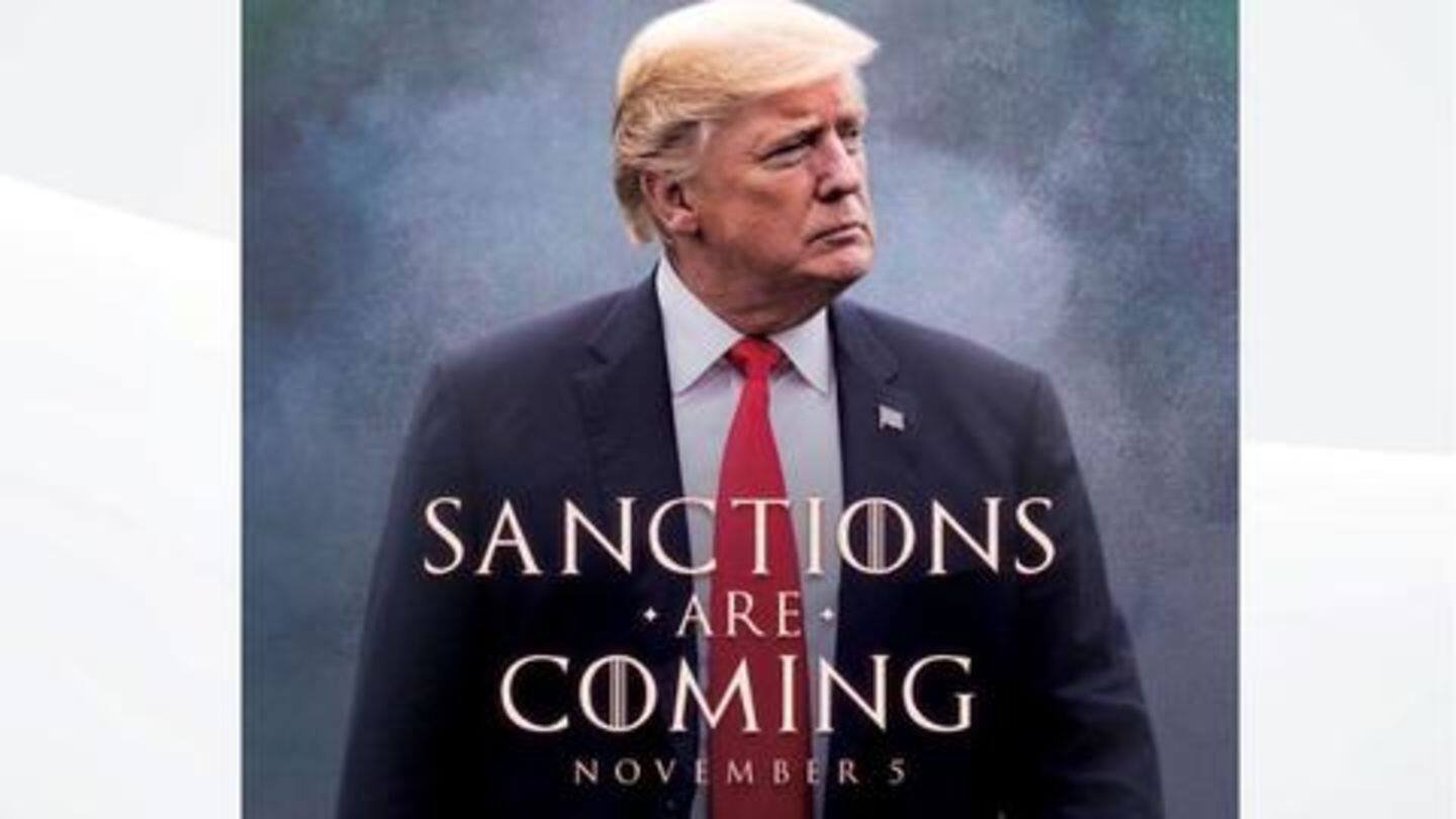 Trump ignores HBO, uses his 'GoT' poster during Cabinet meeting