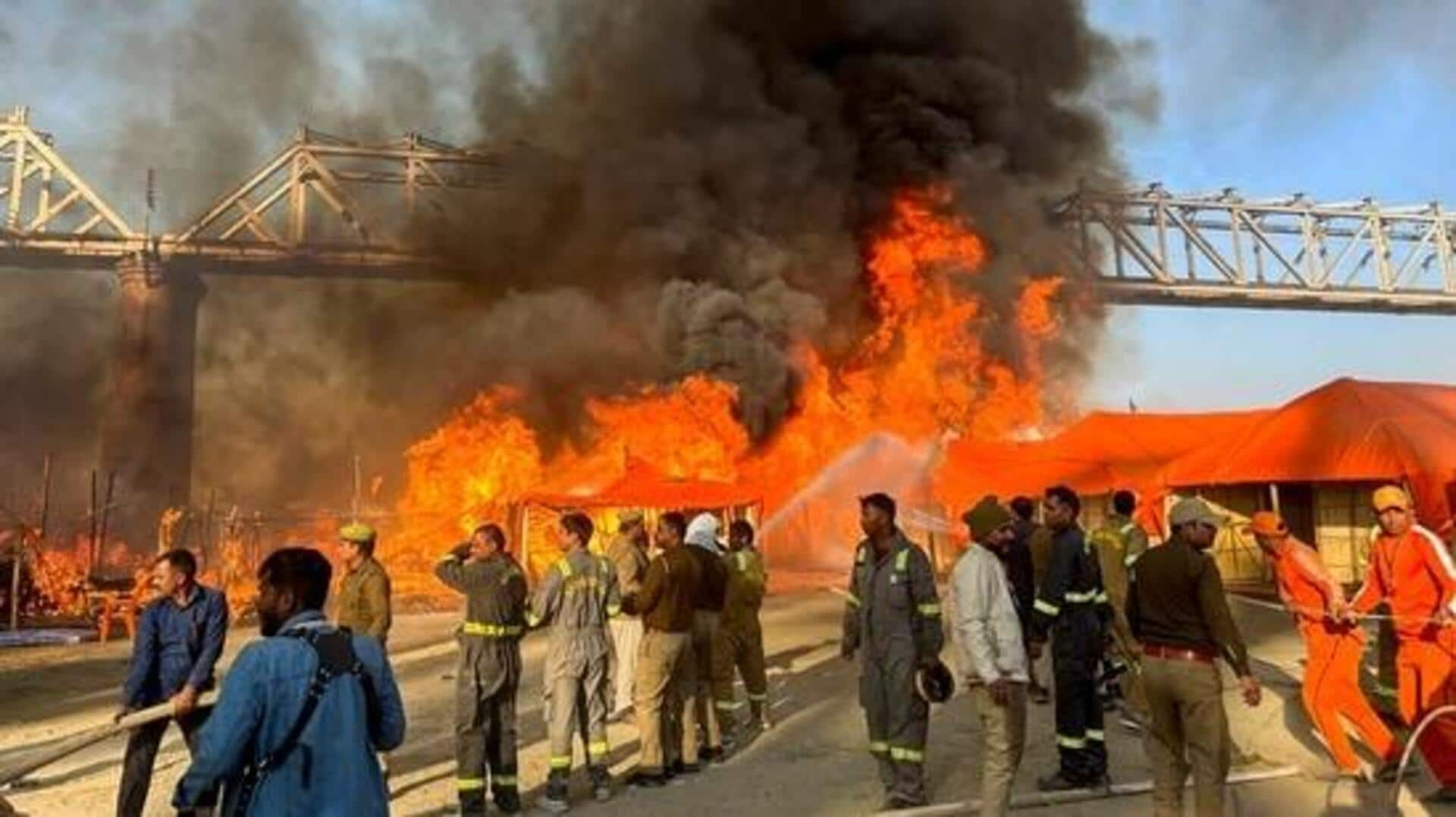 Maha Kumbh Mela: Fire breaks out after cylinder blast 