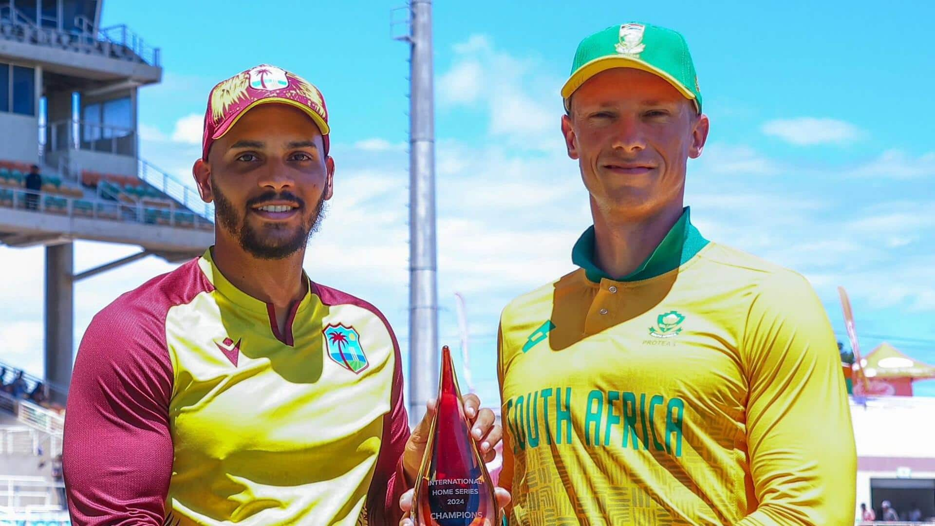 WI register their maiden T20I series sweep over SA: Stats