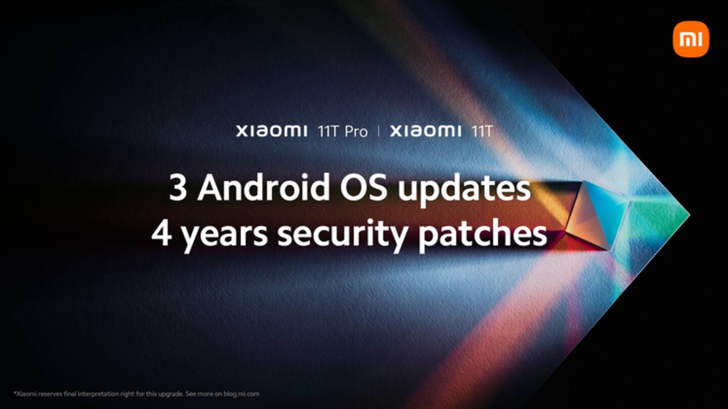 Xiaomi 11T series will get four years of security updates