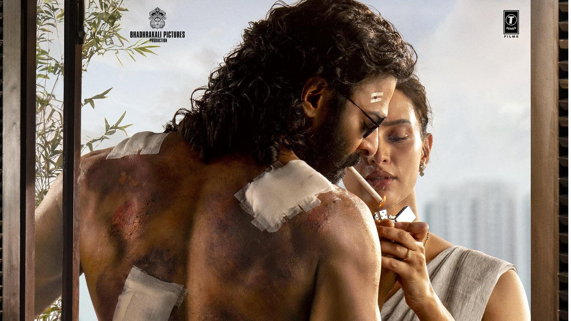 'Spirit' first-look: Triptii lights cigarette for wounded Prabhas 