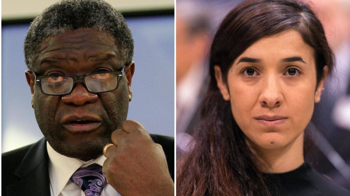 Denis Mukwege and Nadia Murad win 2018 Noble Peace Prize