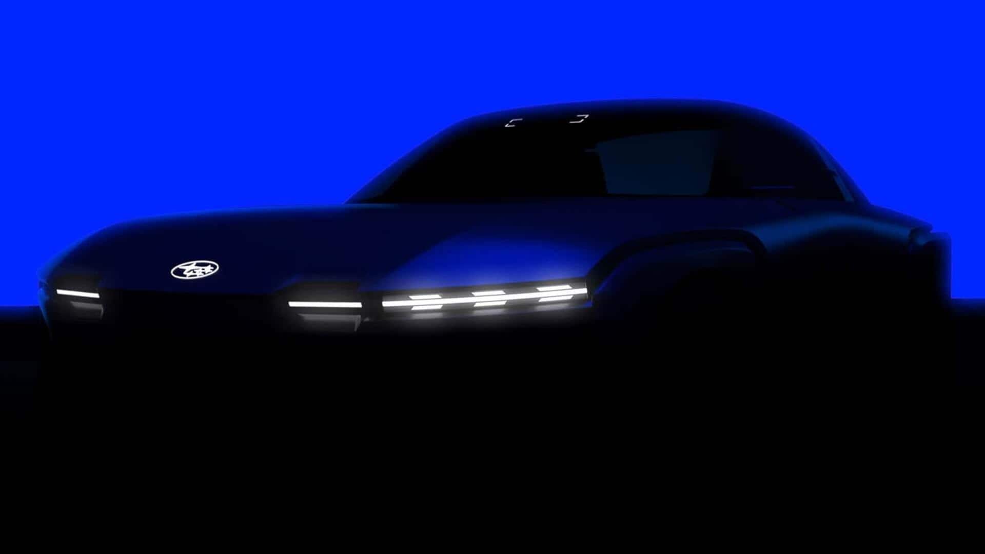Subaru teases two-door coupe with futuristic styling, side cameras