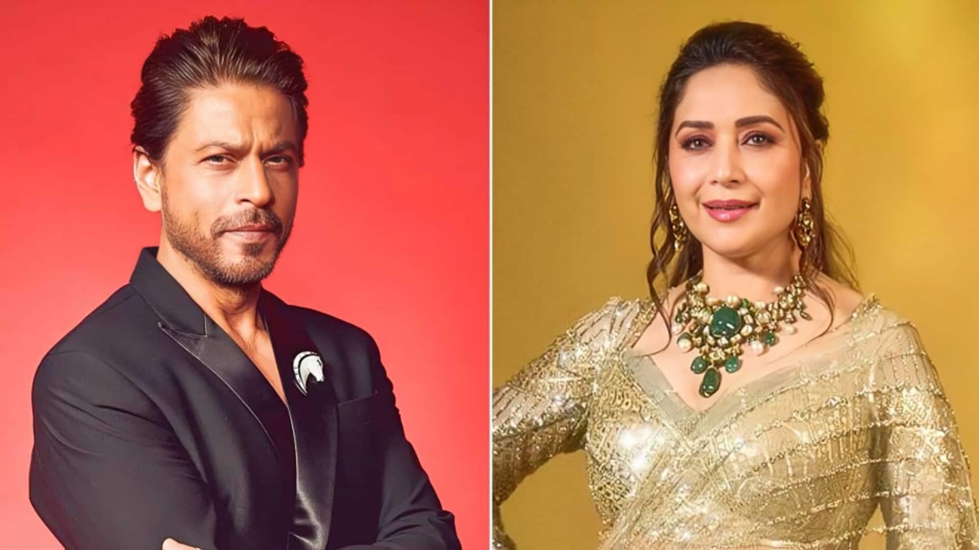 'Great romantic hero': Madhuri Dixit gushes over Shah Rukh Khan