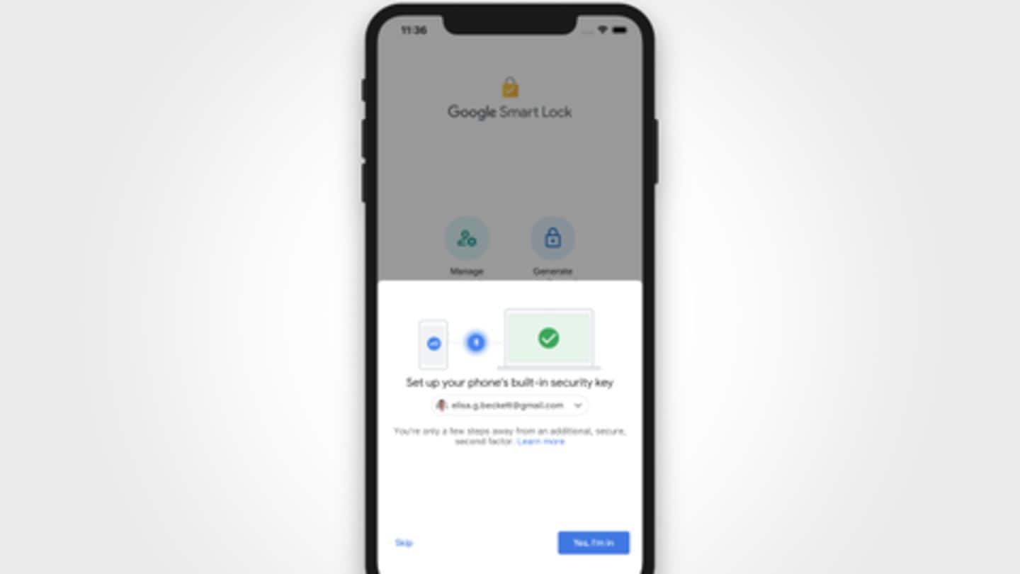Now, use your iPhone as a Google security key