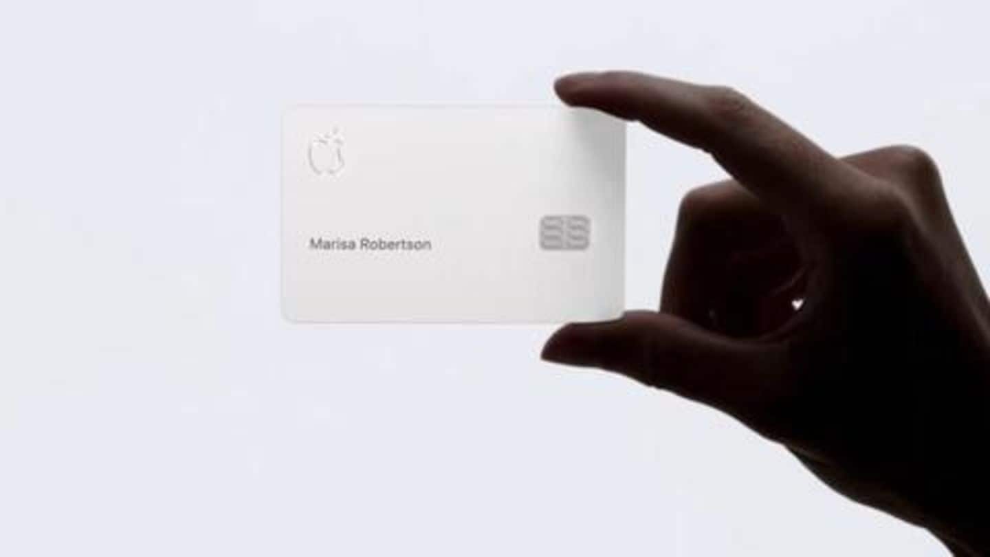 Apple says its credit card shouldn't touch anything. Bravo?