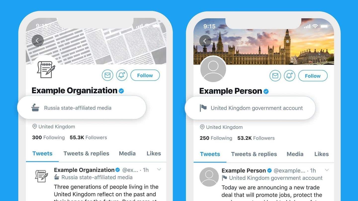 Twitter starts labeling state-affiliated accounts Twitter starts labeling state-affiliated accounts