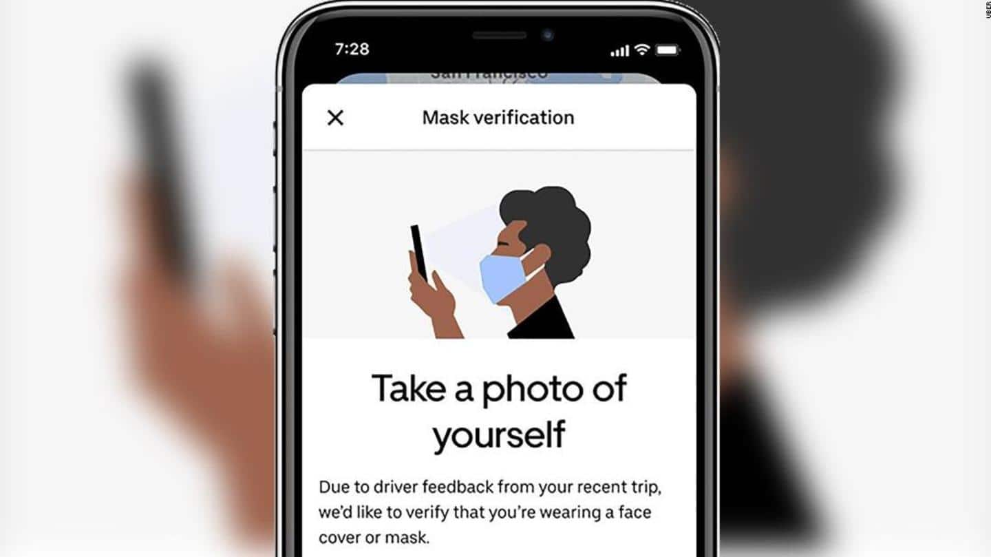 Uber mandated mask check for some riders Uber mandated mask check for some riders