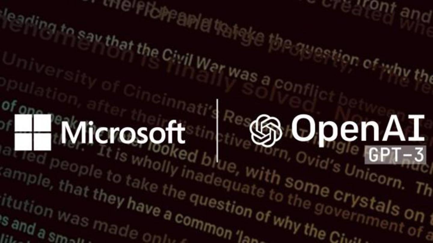 Microsoft licenses OpenAI's GPT-3 text-generation AI Microsoft licenses OpenAI's GPT-3 text-generation AI