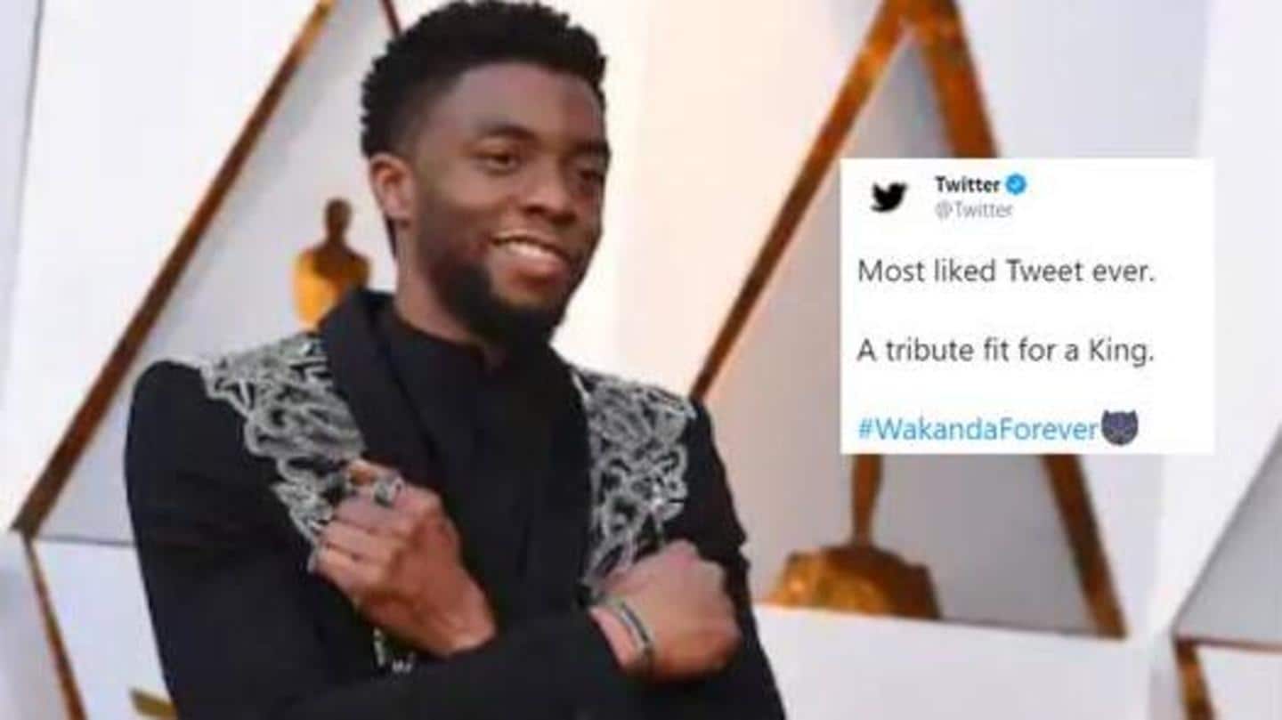 Chadwick Boseman's tweet becomes most liked ever Chadwick Boseman's tweet becomes most liked ever