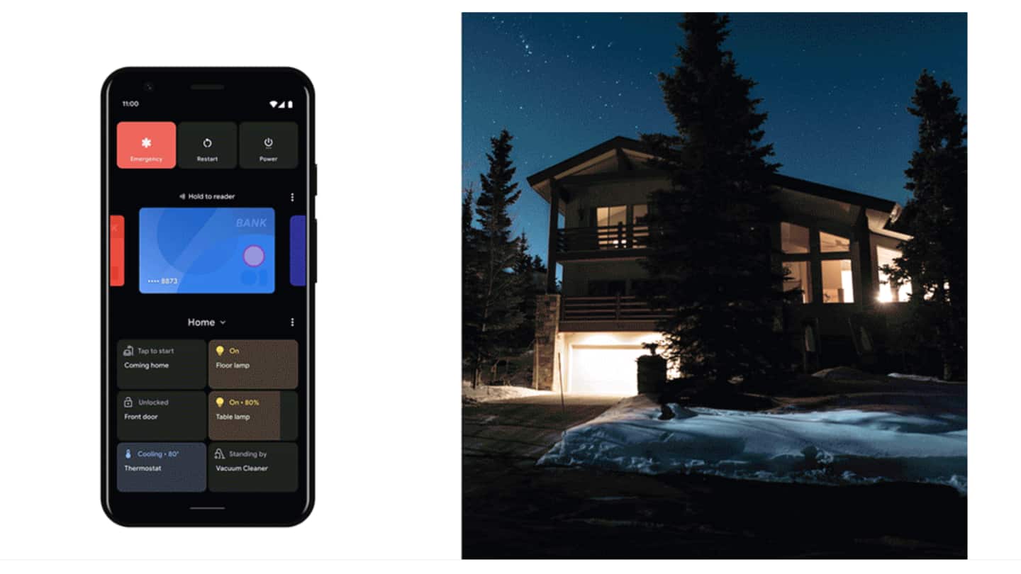 Revamped Power menu with payment and smart home controls Revamped Power menu with payment and smart home controls